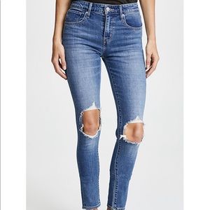 Levi’s 721 high rise busted knee denim